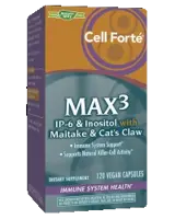 Cell Forte MAX3 IP-6 & Inositol with Maitake & Cat's Claw 120 веган капсули