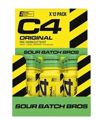 CELLUCOR C4 Pre-Workout Shots Aзотен Бустър Шот - 12 шота x 60 мл, 12 дози