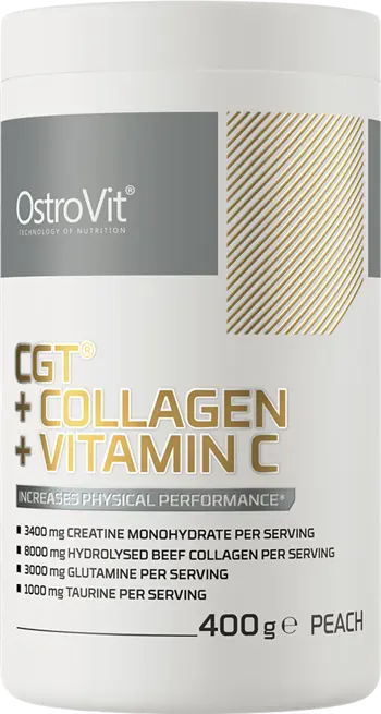 OstroVit CGT + Collagen + Vitamin C Креатин, Глутамин, Таурин + Колаген + Витамин C - 400 грама, 20 дози