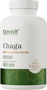 OstroVit Chaga 600 мг Vege Чага - 60 капсули, 60 дози