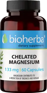 Bioherba Chelated Magnesium 133 mg Хелатиран магнезий за оптимално усвояване х 60 капсули