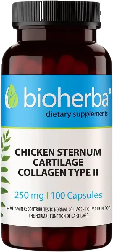 Bioherba Chicken Collagen Type II 250 мг Пилешки Колаген тип II за стави