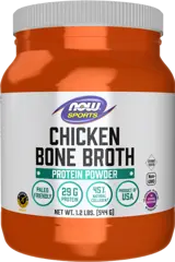 NOW Foods Chicken Protein Bone Broth Протеин от Пилешка Кост - 544 грама, 17 дози