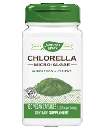 Nature's Way Chlorella 410 mg Микроводорасли за детоксикация и имунитет х 100 веган капсули