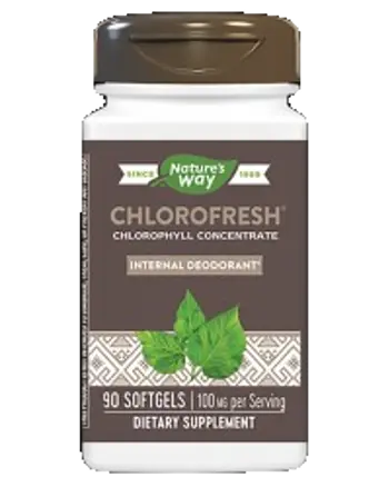 Nature's Way Chlorofresh 55 mg Концентриран хлорофил за вътрешна свежест х 90 Гел капсули