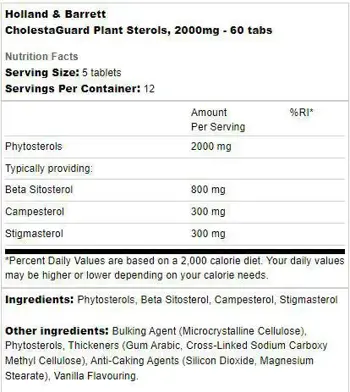 Holland And Barrett CholestaGuard Plant Sterols 2000 mg Подкрепа за Холестерола