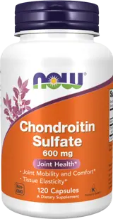 NOW Foods Chondroitin Sulfate 600 мг Хондроитин - 120 капсули, 60 дози