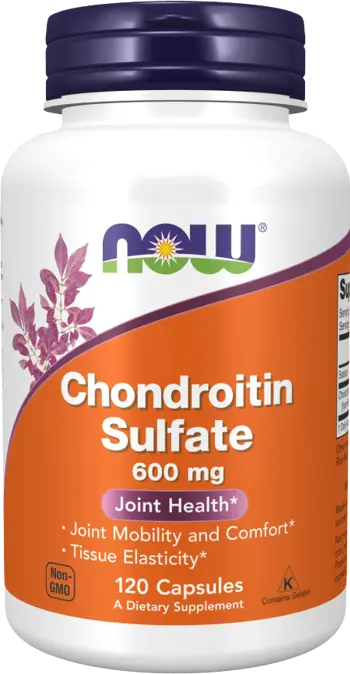 NOW Foods Chondroitin Sulfate 600 мг Хондроитин - 120 капсули, 60 дози