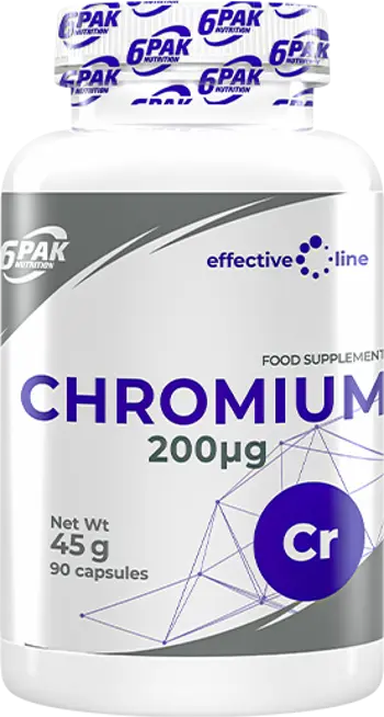 6PAK Nutrition Chromium 200 мкг Хром - 90 капсули, 90 дози