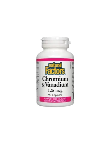 Chromium and Vanadium 125 mcg 90 капсули - контрол на кръвната захар