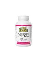 Chromium GTF Chelate 500 mcg 90 Таблетки - При инсулинова резистентност и диабет Хром GTF (хелат)