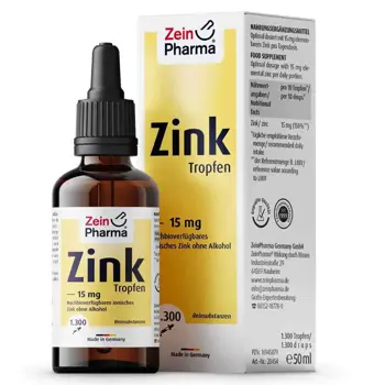 ZEINpharma Цинк (Zinc) 15 mg Капки – Подкрепа за имунитета и хормоналния баланс 50 мл