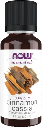 NOW Foods Cinnamon Cassia Oil 100% Pure Cinnamomum Cassia Етерично Масло от Листа на Канела - 10 мл