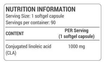 Dorian Yates Nutrition CLA 1000 мг Линолова Киселина CLA - 90 гел капсули, 90 дози