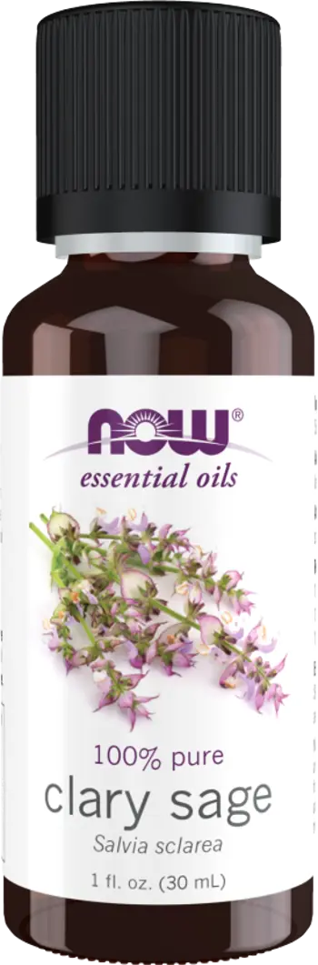 NOW Foods Clary Sage Oil 100% Pure Salvia Sclarea Етерично Масло от Градинският Чай - 30 мл