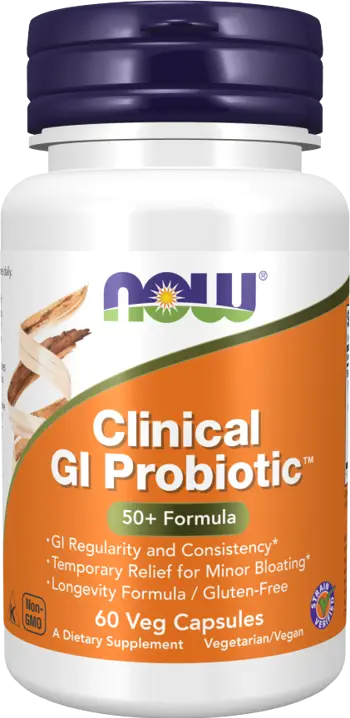 NOW Foods Clinical GI Probiotic Пробиотичен Комплекс - 60 веге капсули, 30 дози