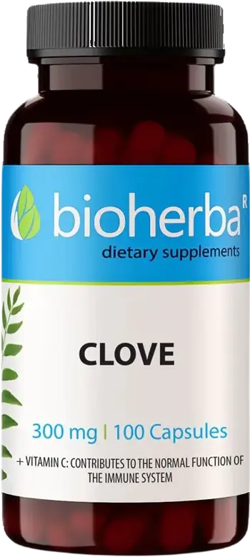 Bioherba Clove 300 mg Карамфил с Витамин C х 100 капсули