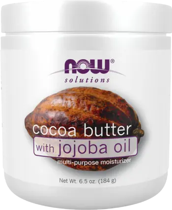 NOW Foods Cocoa Butter with Jojoba Oil 75% Какаово Масло с 25% Масло от Жожоба - 184 грама