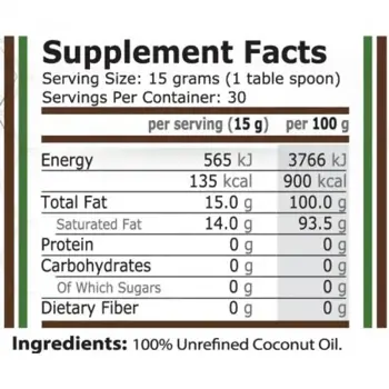 Pure Nutrition COCONUT OIL Кокосово Масло 100% - 450 грама