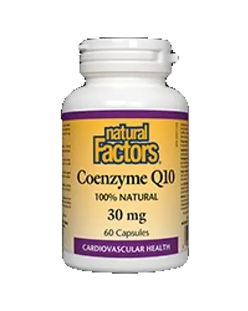 Natural Factors Coenzyme Q10 30 mg За сърдечно-съдово здраве х 60 капсули