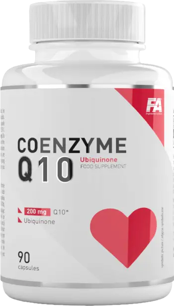 FA Nutrition Coenzyme Q10 Ubiquinone 200 мг Коензим CoQ10 - 90 капсули, 90 дози