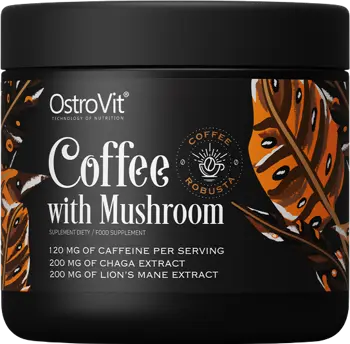 Coffee with Mushroom | Natural Robusta with Chaga, Lion's Mane, Caffeine & L-Theanine