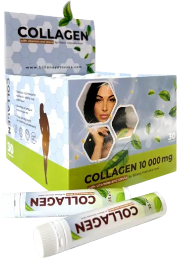 Biliana Yotovska Collagen 10 000 мг + Vitamins & Stevia - 30 шота x 25 мл, 30 дози