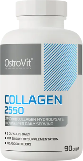 OstroVit Collagen 2550 мг Хидролизиран Колаген на Капсули - 90 капсули, 30 дози
