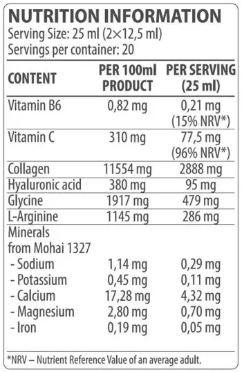 Dorian Yates Nutrition Collagen Liquid with Hyaluronic Acid & Vitamin C Хидролизиран Колаген + Хиалуронова Киселина и Витамин C - 500 мл, 20 дози