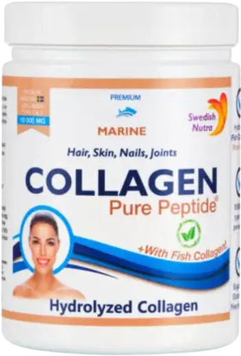 Swedish Nutra Collagen Pure Peptide 10000 mg Marine Collagen За здрава кожа, коса и стави