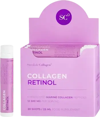 Swedish Collagen Collagen Retinol 12500 mg Marine Collagen Peptides За млада кожа и жизненост х 30 дози