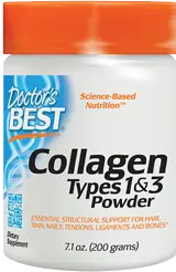Doctor's Best Collagen Types 1 & 3 Powder Колаген на прах за коса, кожа, нокти и стави