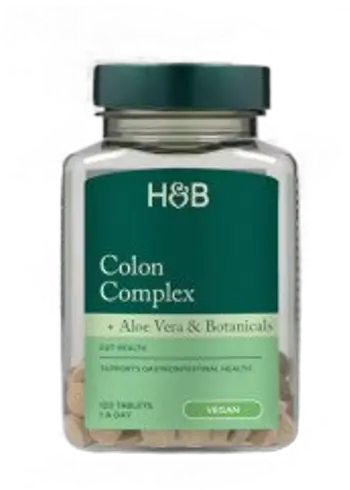 Holland And Barrett Colon Complex + Aloe Vera & Botanicals За здраве на червата и храносмилането х 120 таблетки