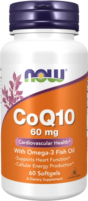NOW Foods CoQ10 60 мг + Omega 3 Коензим Q10 Убиквинон