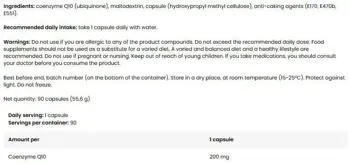 CoQ10 Ubiquinone 200 mg | Coenzyme Q10