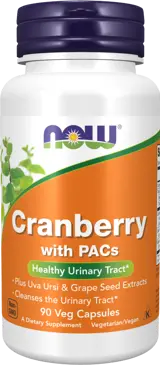 NOW Foods Cranberry with PACs Екстракт от Червена Боровинка - 90 веге капсули, 90 дози