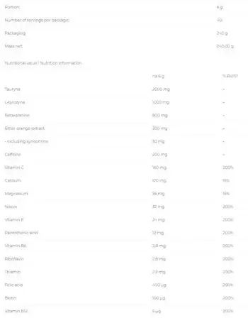 6PAK Nutrition Craze Pre-Workout Азотен Бустър - 240 грама, 40 дози