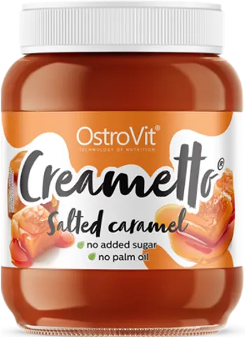 OstroVit Creametto Protein Spread Salted Caramel Крем с Ниско Съдържание на Захар - 350 грама