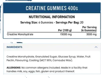 Applied Nutrition Creatine Gummies Желирани бонбони с креатин монохидрат