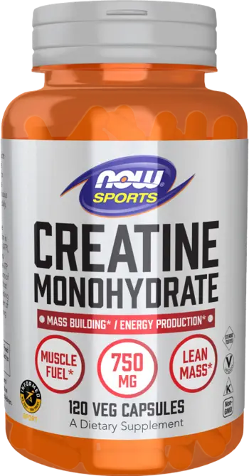NOW Foods Creatine Mono Стандартизиран Kреатин Монохидрат на Капсули