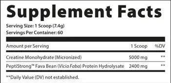 Creatine Monohydrate + Peptide | with PeptiStrong Fava Bean Hydrolysate