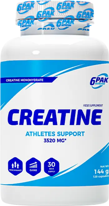 6PAK Nutrition Creatine Monohydrate Caps Креатин Монохидрат - 120 капсули, 30 дози