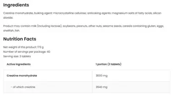 OstroVit Creatine Monohydrate Tabs 3000 Креатин Монохидрат на таблетки