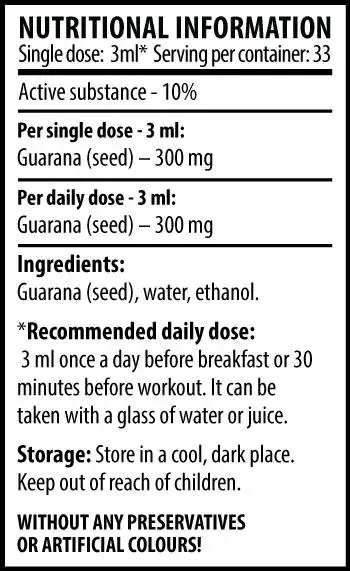 Cvetita Herbal GUARANA MAX Течен екстракт от гуарана - 100 мл, 33 Дози