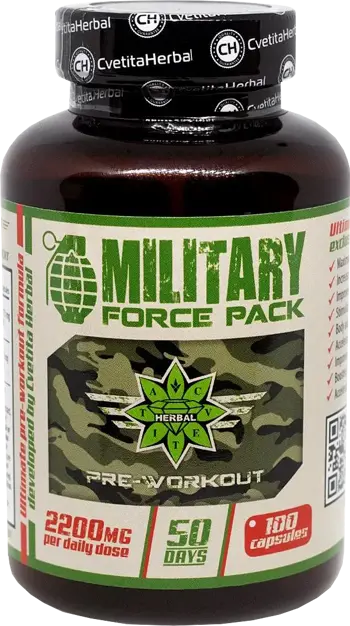 Cvetita Herbal MILITARY Force Pack Комплексна формула за сила и възстановяване х 100 капсули
