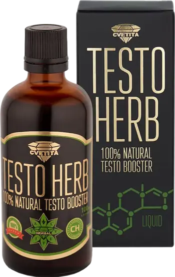 Cvetita Herbal TESTO HERB Течен екстракт от сминдух за тестостерон и либидо 100 мл