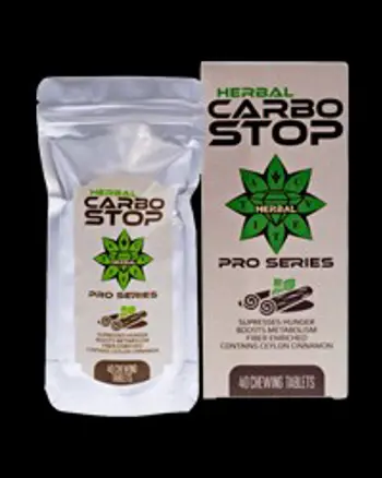 Cvetita Herbal CARBO STOP PRO SERIES В подкрепа на метаболизма и контрола на теглото х 40 дъвчащи таблетки