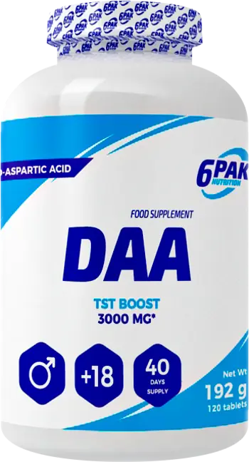 6PAK Nutrition DAA Caps Д-Аспарагинова Киселина - 120 таблетки, 30 дози