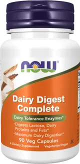 NOW Foods Dairy Digest Complete Комплекс от Ензими - 90 веге капсули, 90 дози