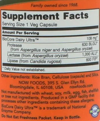 NOW Foods Dairy Digest Complete Комплекс от Ензими - 90 веге капсули, 90 дози